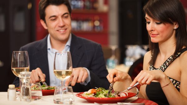 Couple having dinner